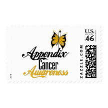 Appendix Cancer Awareness Butterfly Stamps