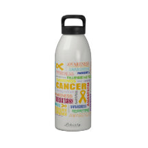 Appendix Cancer Awareness Collage Water Bottle