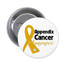 Appendix Cancer Awareness Ribbon Pinback Button