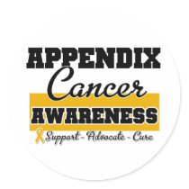 Appendix Cancer Awareness stickers