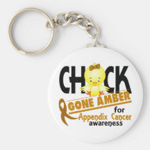 Appendix Cancer Chick Gone Amber 2 Key Chain