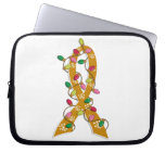Appendix Cancer Christmas Lights Ribbon Laptop Computer Sleeves