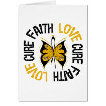 Appendix Cancer Faith Love Cure Greeting Card