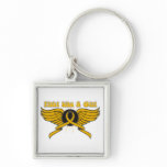 Appendix Cancer Fight Like A Girl Wings keychains