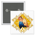 Appendix Cancer Fight Rosie The Riveter buttons