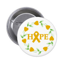 Appendix Cancer Hearts of Hope Pinback Button