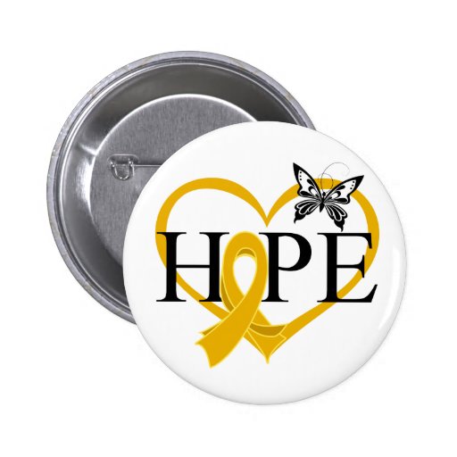 Appendix Cancer Hope Butterfly Heart Décor Pins