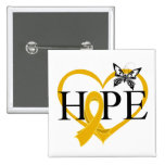 Appendix Cancer Hope Butterfly Heart Décor Pins