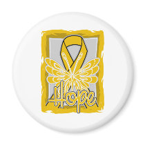 Appendix Cancer Hope Butterfly Portrait Magnet