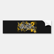 Appendix Cancer Hope Garden Ribbon Bumper Stickers