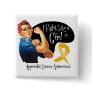 Appendix Cancer I Fight Like a Girl Rosie Riveter Button