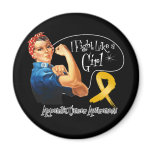 Appendix Cancer I Fight Like a Girl Rosie Riveter Fridge Magnet