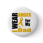 Appendix Cancer I Wear Amber Dad Buttons
