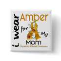 Appendix Cancer I Wear Amber For My Mom 43 buttons by awarenessgifts Appendix Cancer I Wear Amber For My Mom 43 buttons