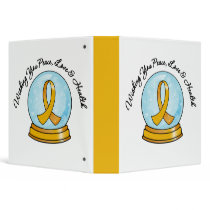Appendix Cancer Merry Christmas  Ribbon Snowglobe binders