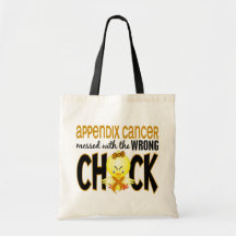 Appendix Cancer Messed With The Wrong Chick Tote Bags