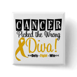 Appendix Cancer Picked The Wrong Diva v2 Pin