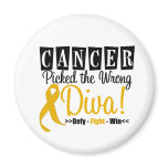 Appendix Cancer Picked The Wrong Diva v2 Refrigerator Magnet