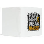 Appendix Cancer Real Men Wear Amber 3 Ring Binders