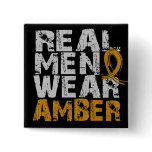 Appendix Cancer Real Men Wear Amber Button