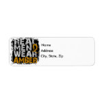 Appendix Cancer Real Men Wear Amber Return Address Label