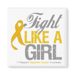 Appendix Cancer Ribbon - Fight Like a Girl magnets