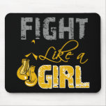 Appendix Cancer Ribbon Gloves Fight Like a Girl mousepads