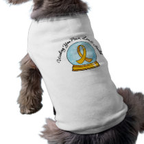 Appendix Cancer Ribbon Merry Christmas Snowglobe pet clothing