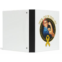 Appendix Cancer - Rosie The Riveter - We Can Do It 3 Ring Binder
