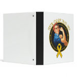 Appendix Cancer - Rosie The Riveter - We Can Do It 3 Ring Binder