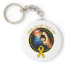 Appendix Cancer - Rosie The Riveter - We Can Do It Key Chain