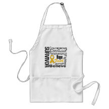 Appendix Cancer Survivor Collage Aprons