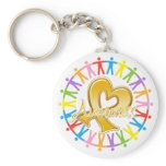 Appendix Cancer Unite in Awareness Keychain
