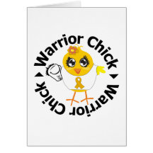 Appendix Cancer Warrior Chick Greeting Card