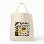 Appendix Cancer Warrior Collage Canvas Bags