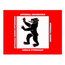 Appenzell Innerrhoden Switzerland Canton Flag Post Card