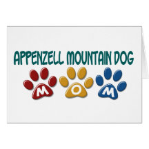 APPENZELL MOUNTAIN DOG MOM Paw Print Cards