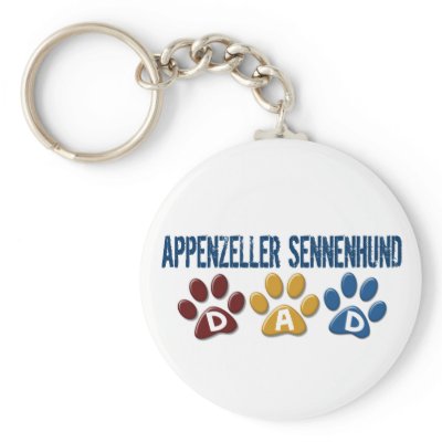 APPENZELLER SENNENHUND DAD Paw Print Key Chain by poochloverstuff