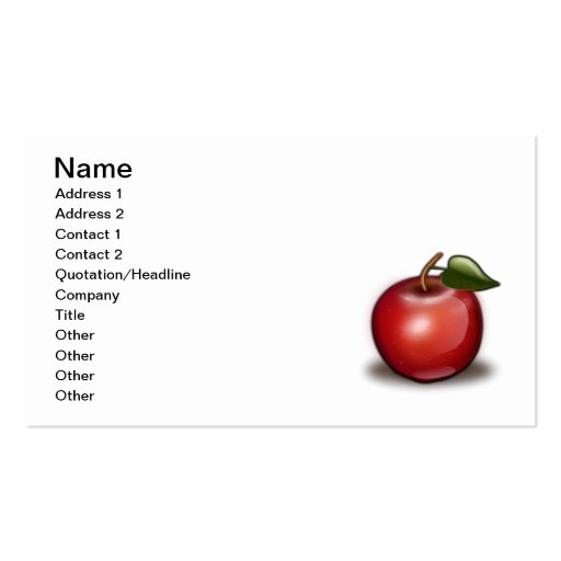 apple_002_Vector_Clipart Business Card Template (front side)