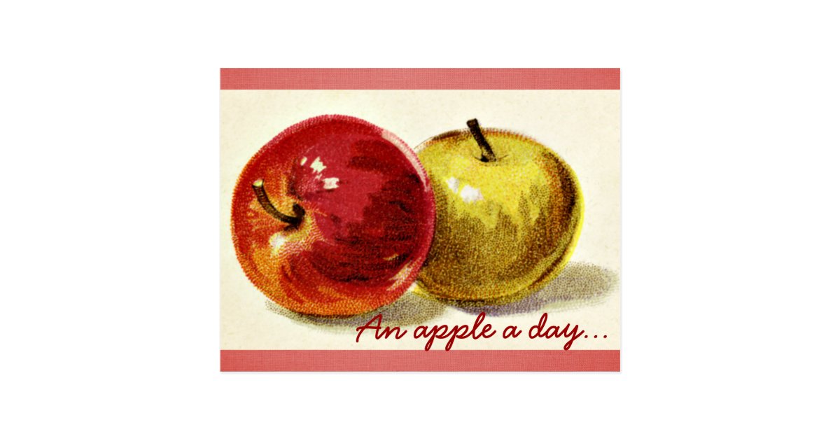 Apple a Day Postcard Zazzle