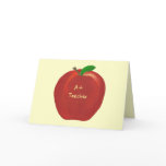 Apple, A+ Teacher card, with verse