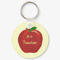 Apple, A+ Teacher key chain keychains by Cherylsart Apple, A+ Teacher key chain keychains