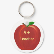 Apple, A+ Teacher keychain by Cherylsart Apple, A+ Teacher keychain