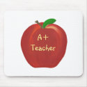 Apple, A+ Teacher mousepad mousepad