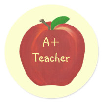 Apple, A+ Teacher stickers by Cherylsart Apple, A+ Teacher stickers