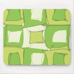 Apple Abstract Green and White Color Design Mousepads