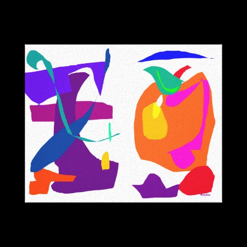 Apple and Eggplant Canvas Print