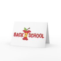 Apple Back To School Banner Greeting Card