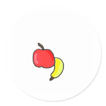 Apple Bananna Fruit Vibrant Fun Stickers