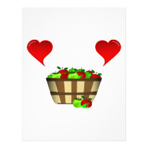 Apple Basket Love Personalized Letterhead